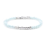 BOJIU Multicolor Crystal Strand Bracelets For Women Gold Acrylic Copper Beads Pink White Black Gray Crystal Bracelet Femme BC226